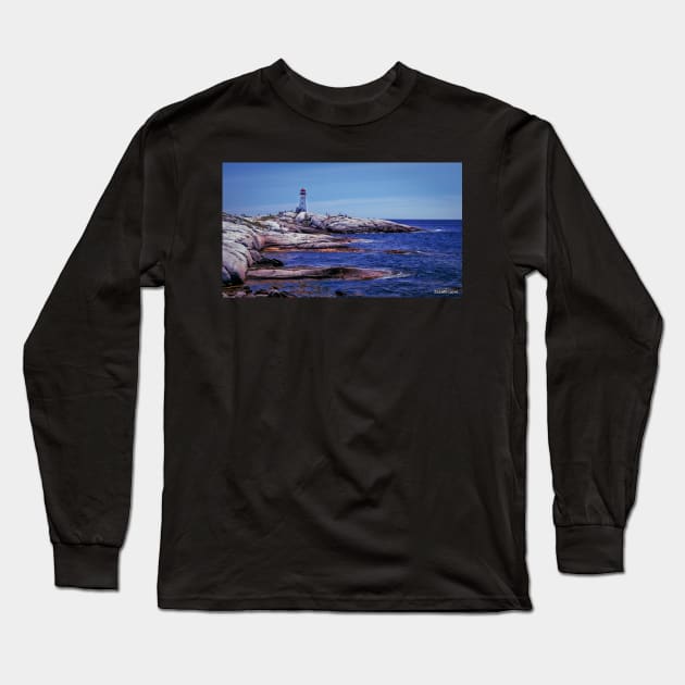 Lighthouse at Peggys Cove Long Sleeve T-Shirt by kenmo